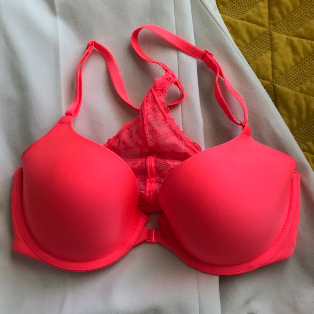 Front closure lacy back Victoria’s secret demi bra